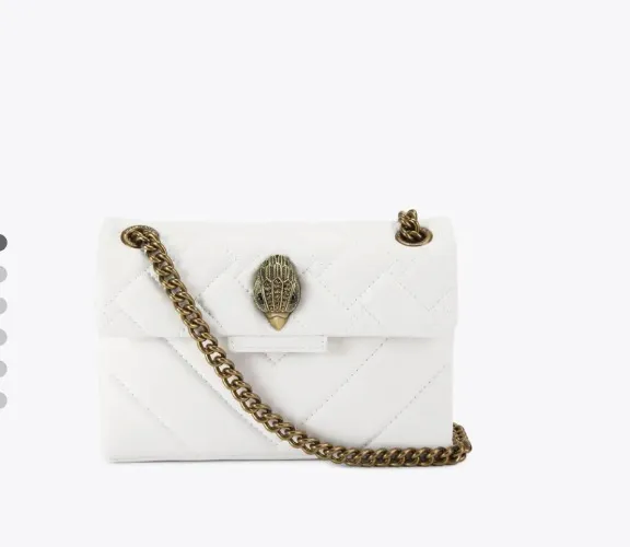 LEATHER MINI KENSINGTON White Leather Mini Purse by KURT GEIGER LONDON
