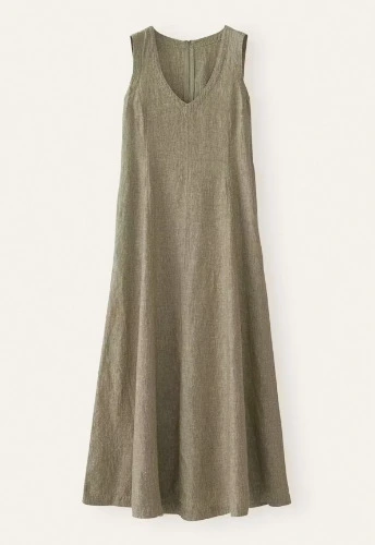 POETRY - Sleeveless v-neck linen dress