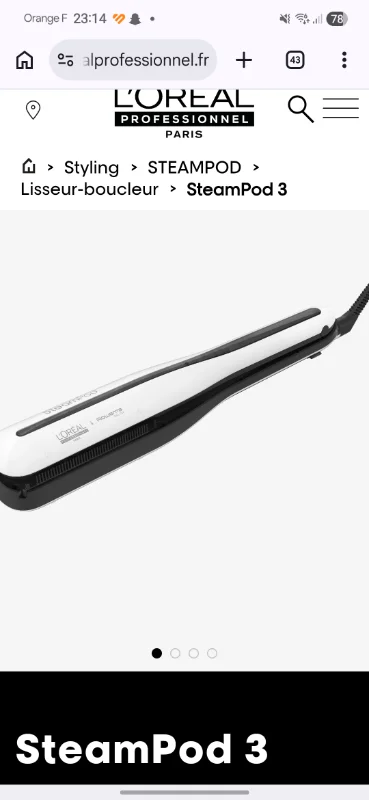 Lisseur vapeur L'Oréal Steampod 3.0 au meilleur prix | E.Leclerc