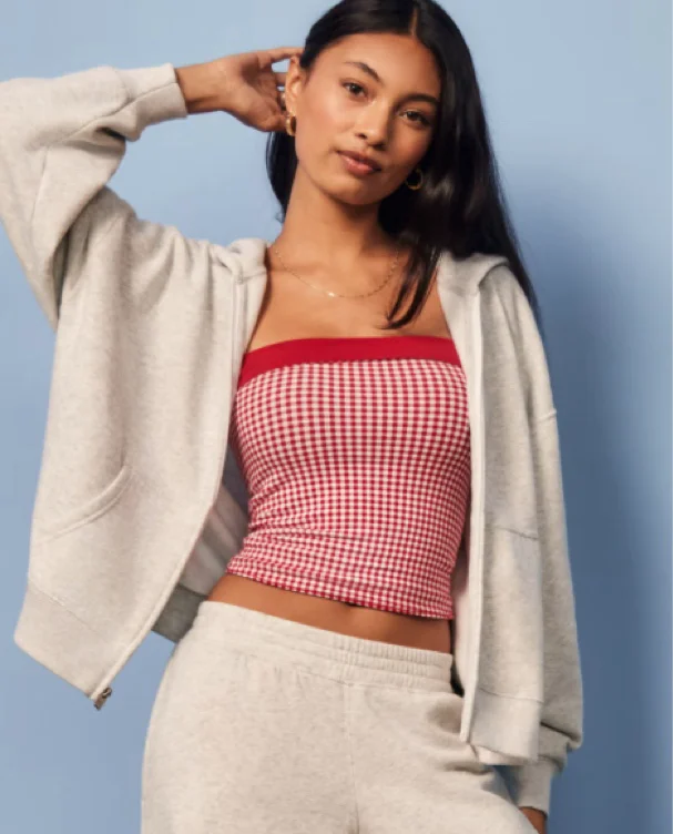 Oversized Grey Zip-Up Hoodie