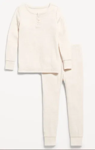 Snug-Fit Ribbed Henley Pajama Set for Toddler & Baby | Old Navy