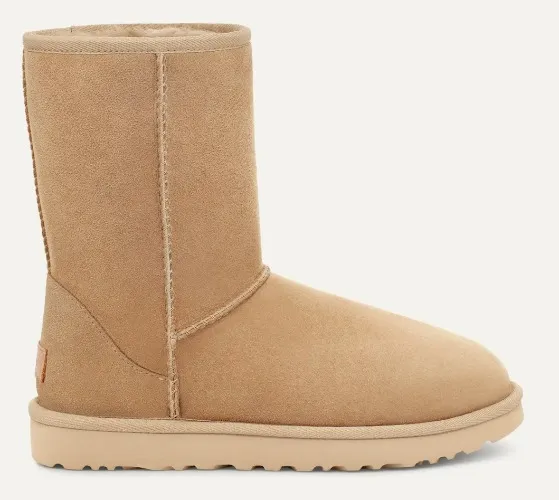 UGG® Women's Classic Short II Sheepskin Classic Boots in Mustard Seed/, Size 9