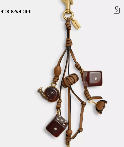 Coach Cluster Dice Bag Charm
