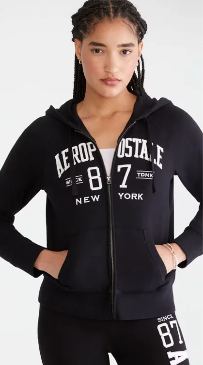 WomenTopsHoodies + SweatshirtsAeropostale Since 87 Full-Zip HoodieAeropostale Since 87 Full-Zip Hoodie