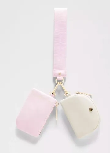 Dual Pouch Wristlet - Blissful Pink/Light Ivory - ONE SIZE