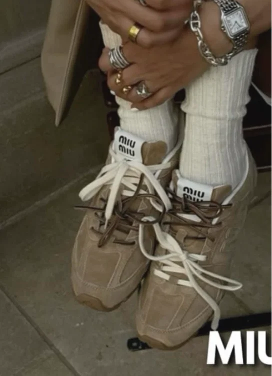Ecru New Balance X Miu Miu 530 Sl Suede Sneakers | Miu Miu