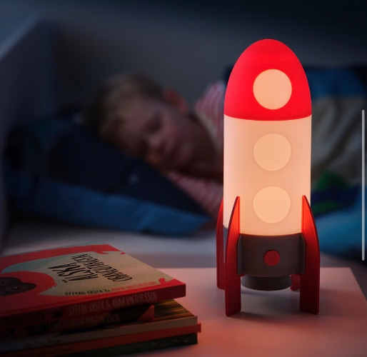 AFTONSPARV LED table lamp - rocket/multicolor