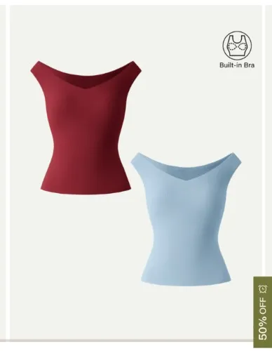 Essential V-neck New Airy Bra Top