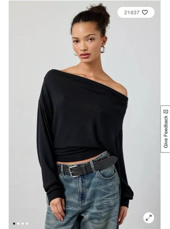 Out From Under Clarity Cozy Knit Off-The-Shoulder Top