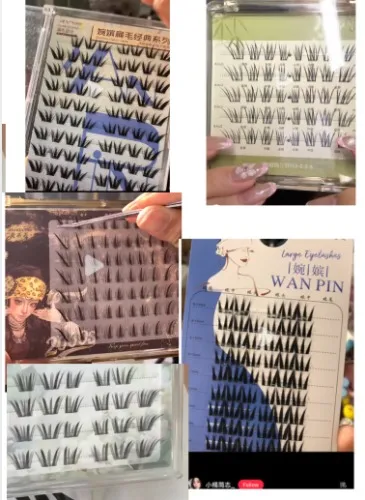 lashes! but i dont have links.... only reference pics....