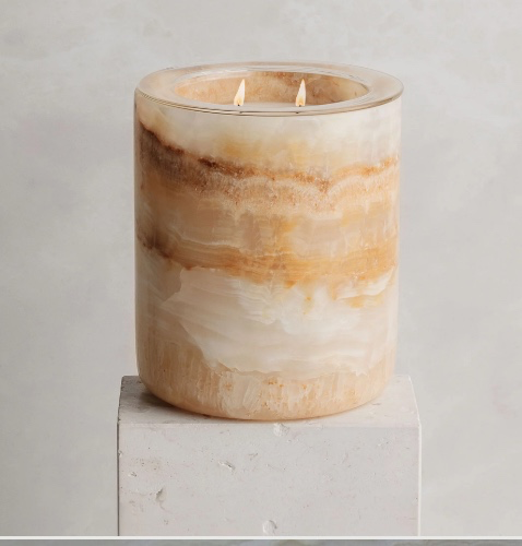 Natural Onyx Candle Holder - Refillable Candle Holde