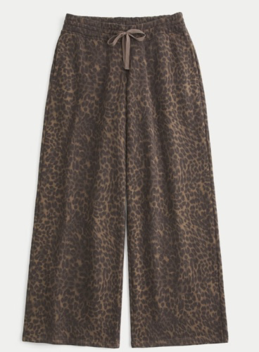 Low-Rise Baggy Sweatpants | Regular Medium | Leopard Print
