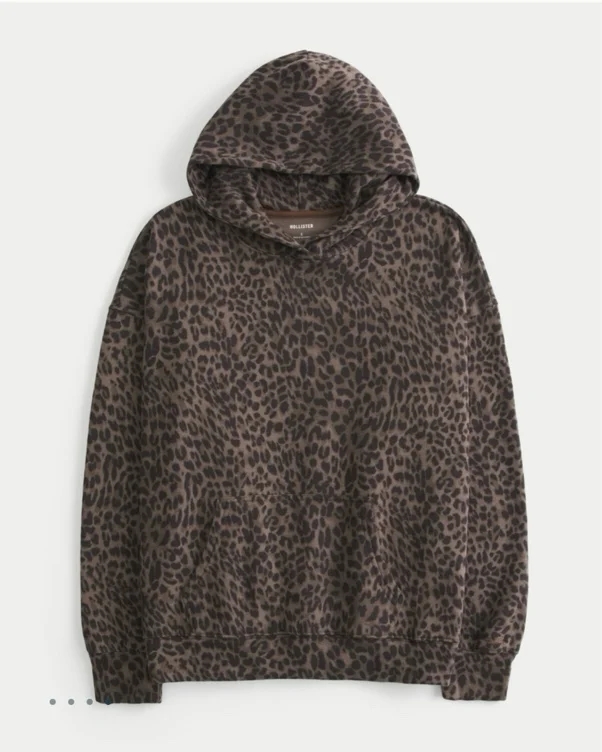 Leopard print Hollister hoodie
