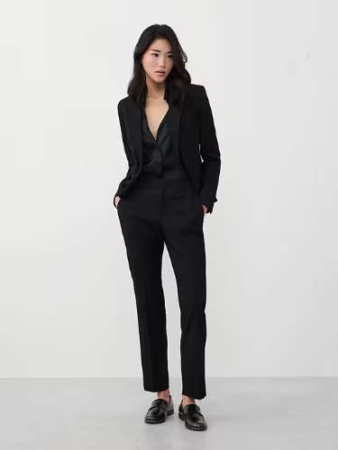 STRETCH TWILL CLASSIC BLAZER - Banana Republic Factory