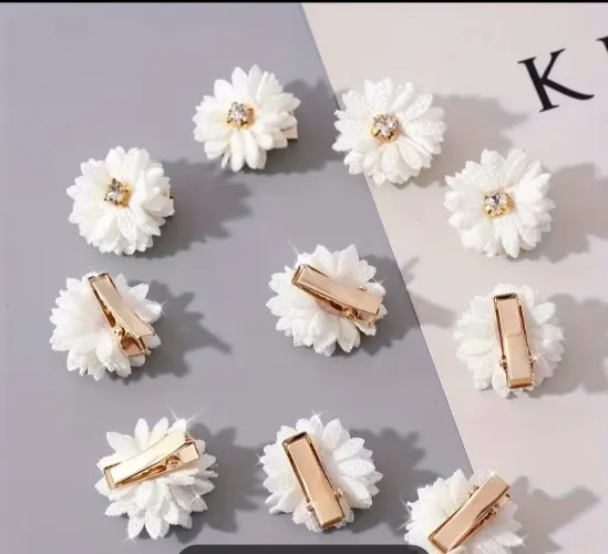 set pinzas cabello flores tela hermosas piezas - Temu Colombia