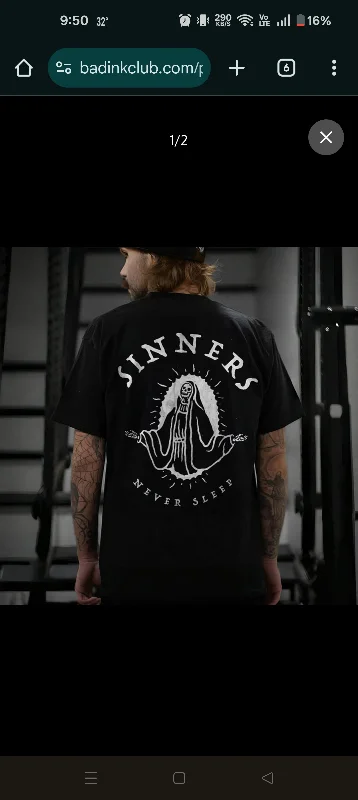 Sinners Never Sleep Printed Men's T-shirt
