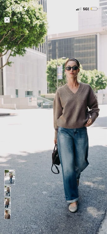 Soft knit v-neck sweater