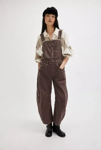 We The Free Good Luck Barrel Overalls