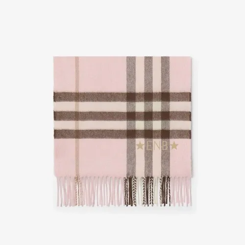 Check Cashmere Scarf in Bow pink | Burberry® Official