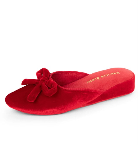 LAURA: Patricia Green - Bardot Velvet Slip-On Slipper