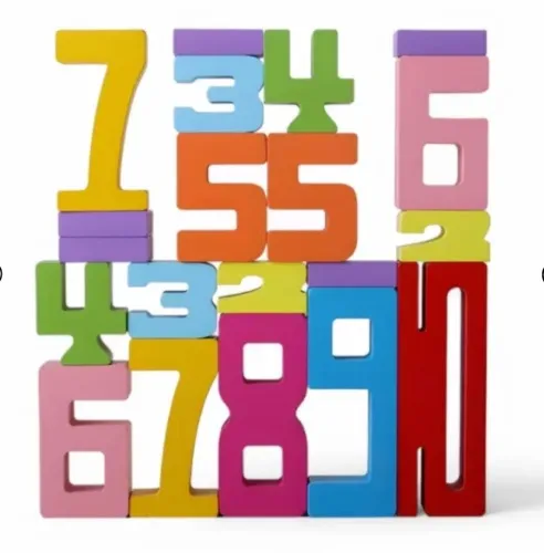 LEO: Wooden Number Building Blocks - Kidzly