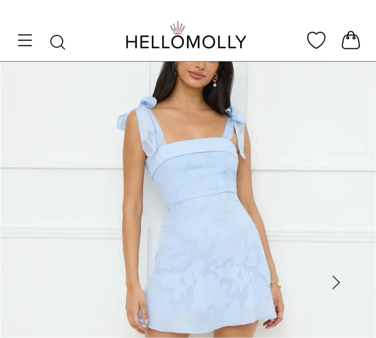 Mini dress light blue floral 