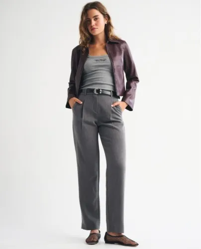 A&F Quinn Tailored Straight Pant