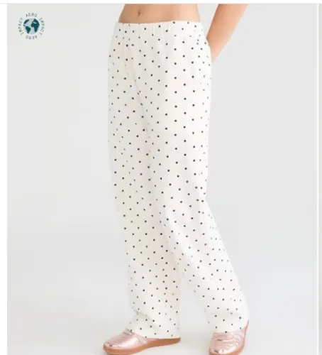 Cloud Soft Polka Dot Mid-Rise Wide Leg Sweatpants