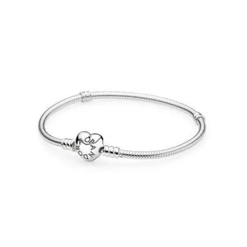 Moments Heart & Snake Chain Bracelet