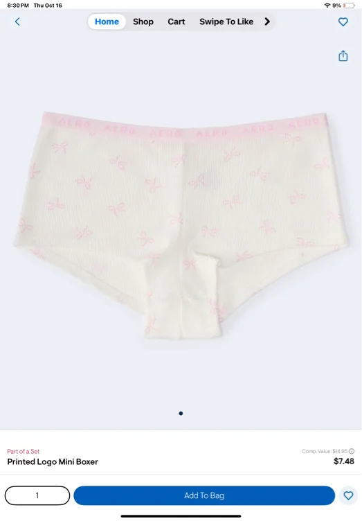 WomenBralettes + UndiesUndiesPrinted Logo Mini BoxerPrinted Logo Mini Boxer