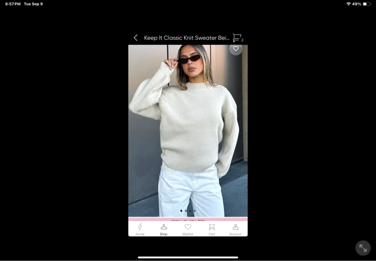 White fox sweater