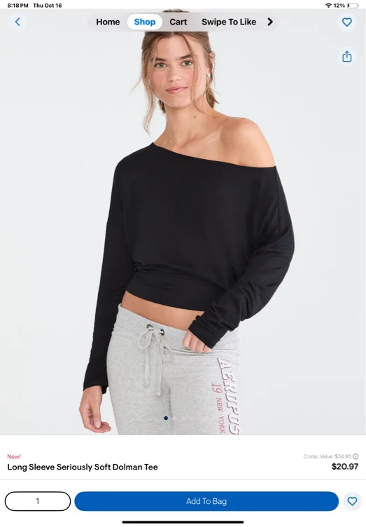 Long Sleeve Seriously Soft Dolman Tee