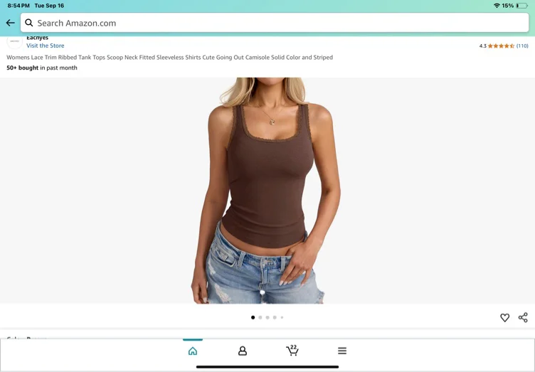 Brown tank top