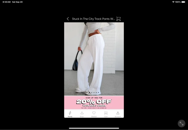 White fox sweatpants 