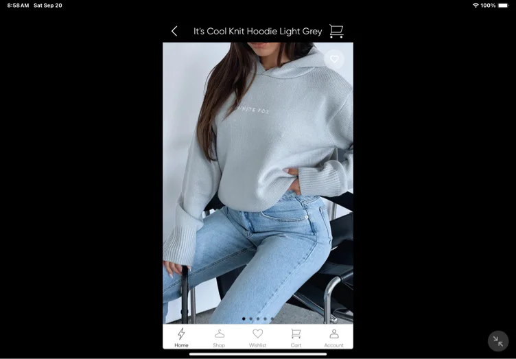 Cool knit hoodie from White fox
