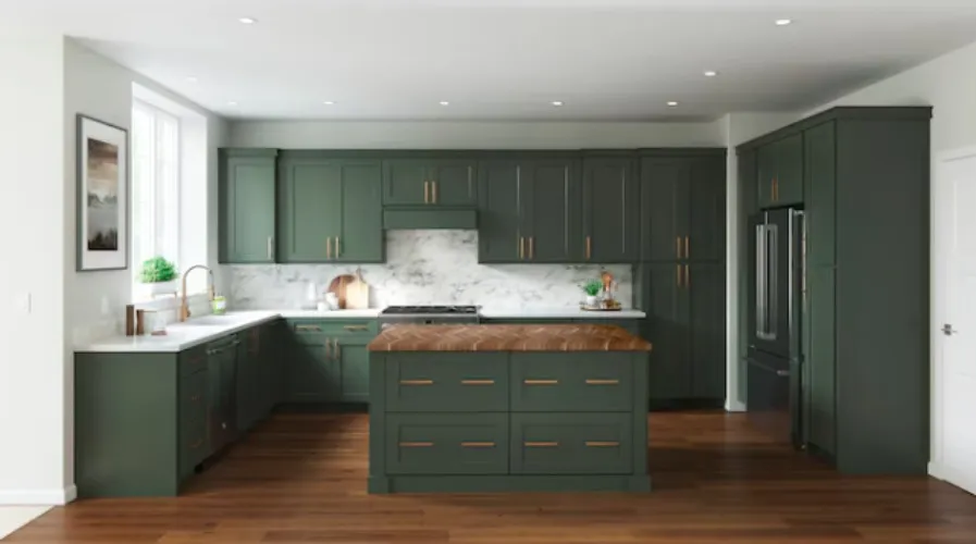 allen + roth Galway Kitchen Island with Acacia Countertop