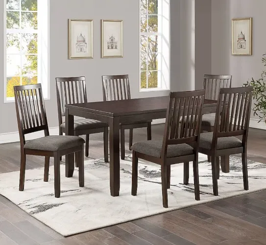 Steve Silver Gray Mission/Shaker Dining Room Set with Rectangular Table ( Seats 6 )