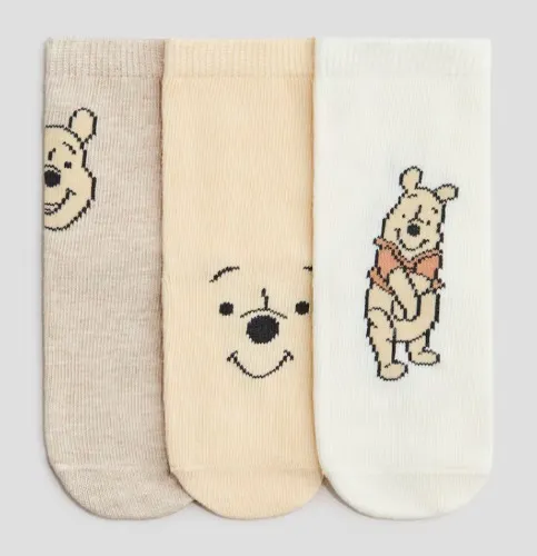 3-pack Motif-detail Socks - Winnie the pooh