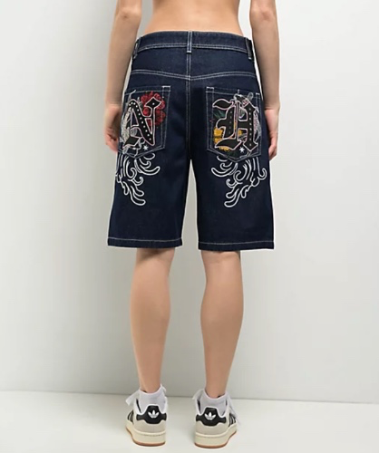Ninth Hall Idle Dark Blue Shorts