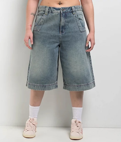A.LAB Analog Star Cable Denim Shorts