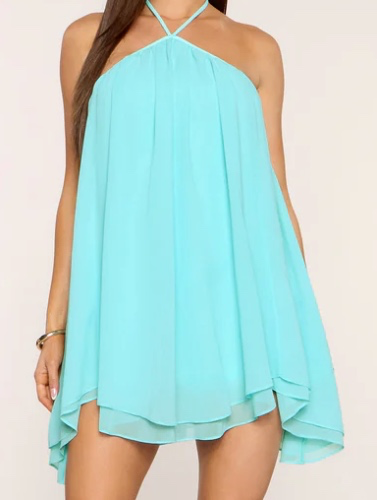 Flirt In Motion Chiffon A-Line Mini Dress
