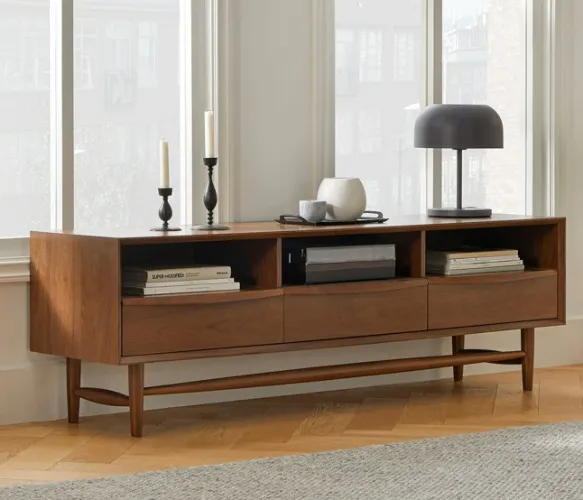 Lenia 63" Low Media Unit - Walnut | Article