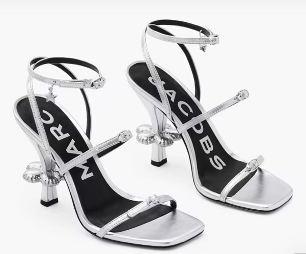 The Metallic Leather Daisy Heel
