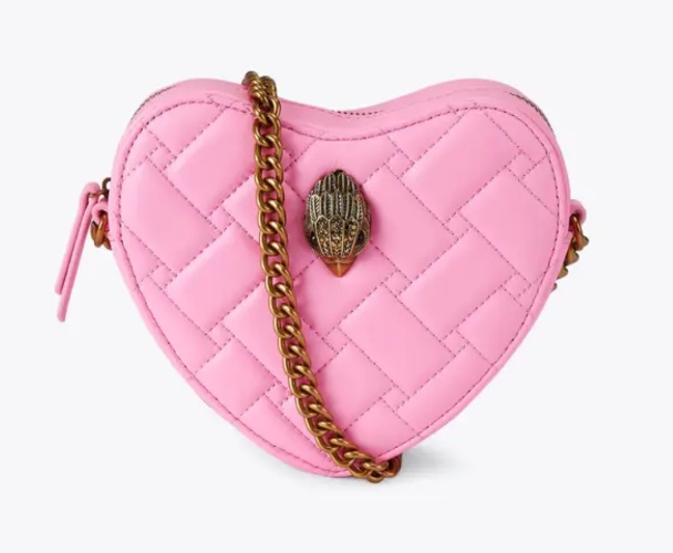 KENSINGTON HEART X BODY Denim Woven Heart Cross Body Bag by KURT GEIGER LONDON