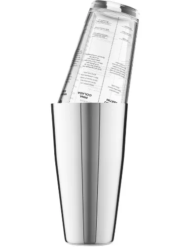 Maxwell & Williams Cocktail & Co Boston Cocktail Recipe Shaker 400ml Gift Boxed | MYER