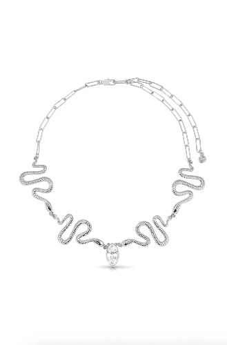 Revolve | Snake Choker | Silver