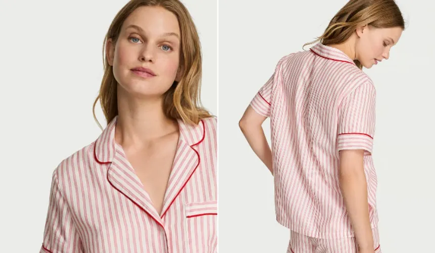 Women's Victoria's Secret Flannel Short Pajama Set