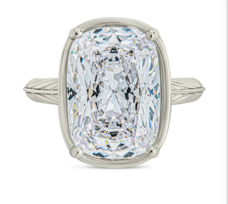 Sterling Silver Elongated Cushion Cocktail Ring