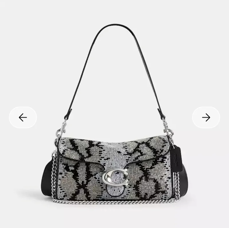 COACH® | Tabby Shoulder Bag 26 With Beaded Snake