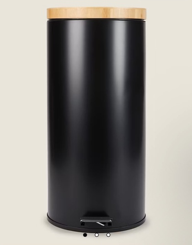Pedal Bin With Bamboo Lid 30L